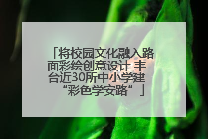 将校园文化融入路面彩绘创意设计 丰台近30所中小学建“彩色学安路”