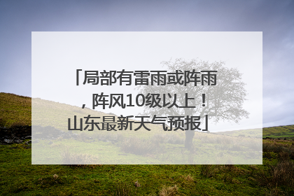 局部有雷雨或阵雨，阵风10级以上！山东最新天气预报