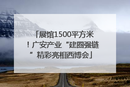 展馆1500平方米！广安产业“建圈强链”精彩亮相西博会