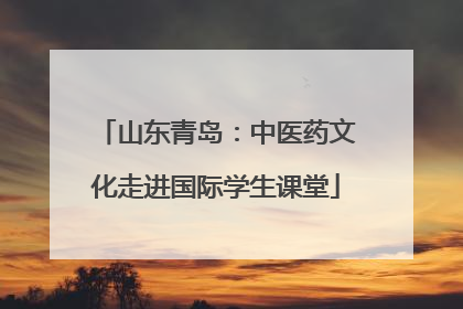 山东青岛：中医药文化走进国际学生课堂