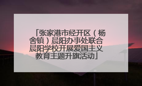 张家港市经开区（杨舍镇）晨阳办事处联合晨阳学校开展爱国主义教育主题升旗活动