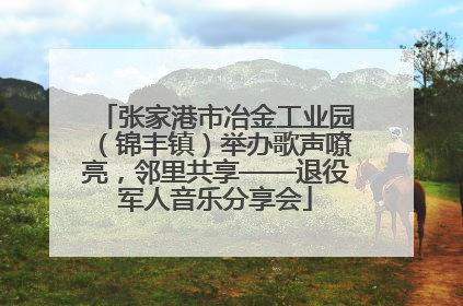 张家港市冶金工业园（锦丰镇）举办歌声嘹亮，邻里共享——退役军人音乐分享会