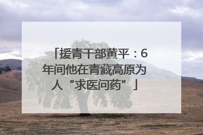 援青干部黄平：6年间他在青藏高原为人“求医问药”