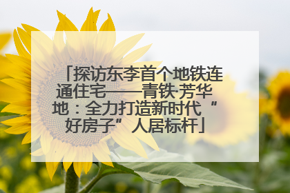 探访东李首个地铁连通住宅——青铁·芳华地：全力打造新时代“好房子”人居标杆