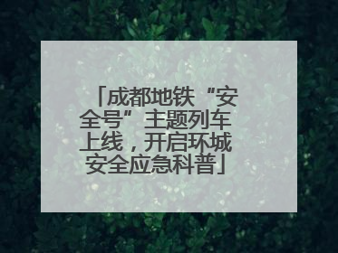 成都地铁“安全号”主题列车上线，开启环城安全应急科普