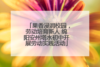 果香浸润校园，劳动培育新人 绵阳安州塔水初中开展劳动实践活动