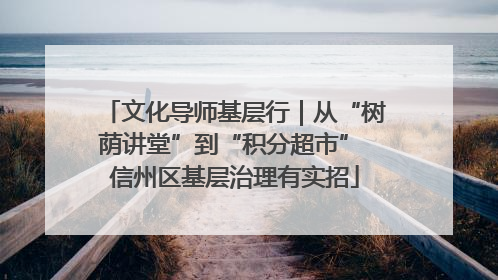文化导师基层行｜从“树荫讲堂”到“积分超市” 信州区基层治理有实招