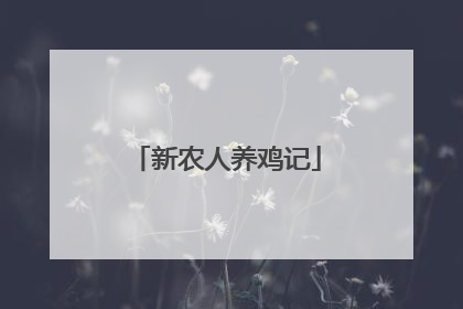 新农人养鸡记