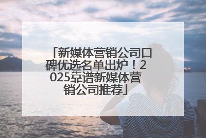 新媒体营销公司口碑优选名单出炉！2025靠谱新媒体营销公司推荐