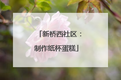 新桥西社区：制作纸杯蛋糕