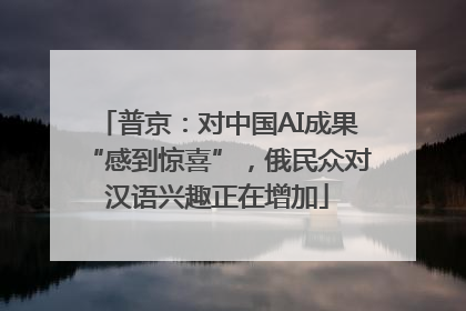 普京：对中国AI成果“感到惊喜”，俄民众对汉语兴趣正在增加