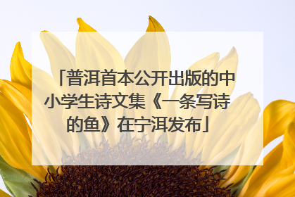 普洱首本公开出版的中小学生诗文集《一条写诗的鱼》在宁洱发布