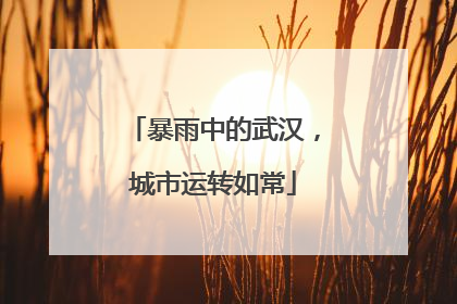 暴雨中的武汉，城市运转如常