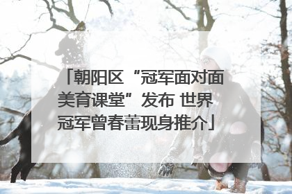 朝阳区“冠军面对面美育课堂”发布 世界冠军曾春蕾现身推介