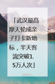 武汉最高摩天轮成亲子打卡新地标，半天客流突破1.5万人次