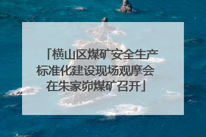 横山区煤矿安全生产标准化建设现场观摩会在朱家峁煤矿召开
