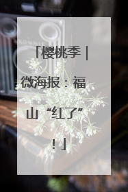 樱桃季｜微海报：福山“红了”！