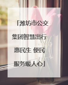 潍坊市公交集团智慧出行惠民生 便民服务暖人心