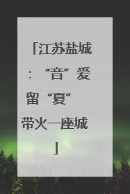 江苏盐城：“音”爱留“夏” 带火一座城