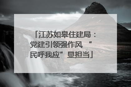 江苏如皋住建局：党建引领强作风 “民呼我应”显担当