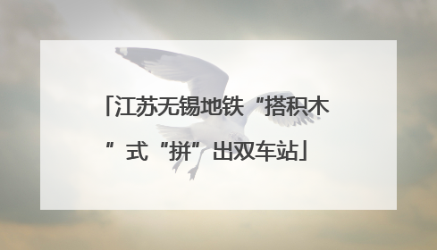 江苏无锡地铁“搭积木”式“拼”出双车站