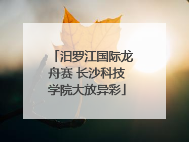 汨罗江国际龙舟赛 长沙科技学院大放异彩
