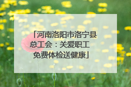 河南洛阳市洛宁县总工会：关爱职工 免费体检送健康