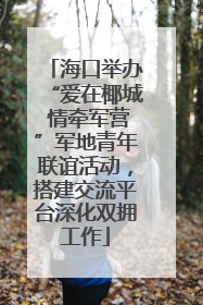 海口举办“爱在椰城 情牵军营”军地青年联谊活动，搭建交流平台深化双拥工作