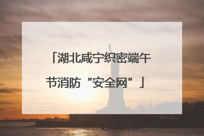 湖北咸宁织密端午节消防“安全网”