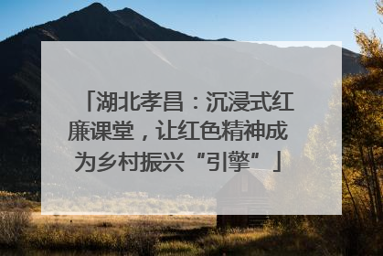 湖北孝昌：沉浸式红廉课堂，让红色精神成为乡村振兴“引擎”