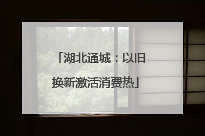 湖北通城：以旧换新激活消费热