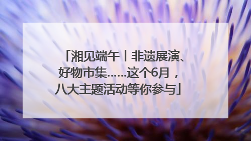湘见端午丨非遗展演、好物市集……这个6月，八大主题活动等你参与
