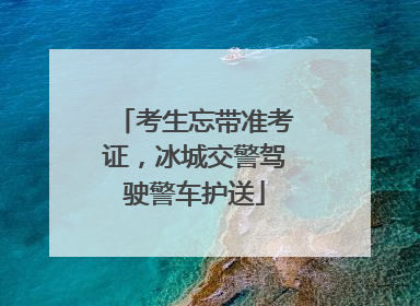 考生忘带准考证，冰城交警驾驶警车护送