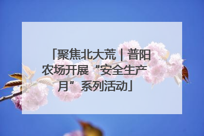 聚焦北大荒｜普阳农场开展“安全生产月”系列活动