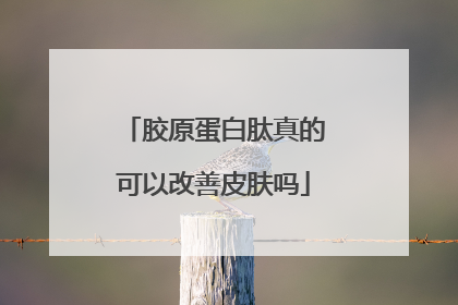 胶原蛋白肽真的可以改善皮肤吗