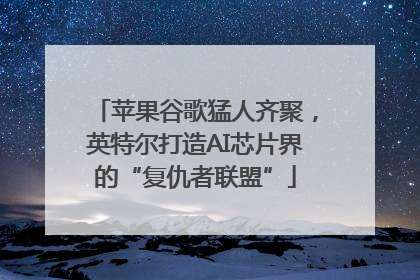 苹果谷歌猛人齐聚，英特尔打造AI芯片界的“复仇者联盟”