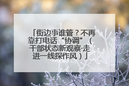 街边事谁管？不再靠打电话“协调”（干部状态新观察·走进一线探作风）
