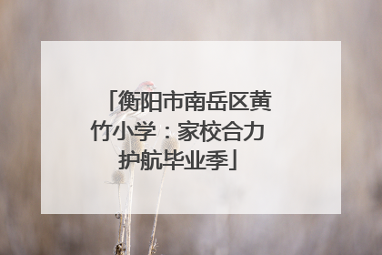 衡阳市南岳区黄竹小学：家校合力护航毕业季