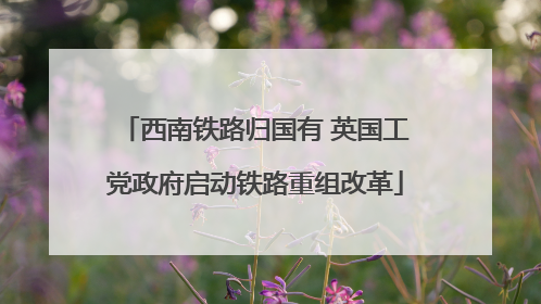 西南铁路归国有 英国工党政府启动铁路重组改革