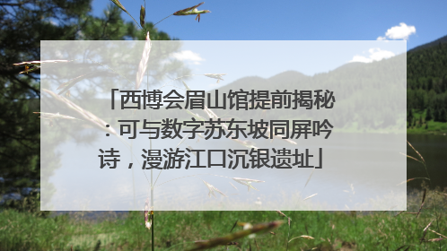 西博会眉山馆提前揭秘：可与数字苏东坡同屏吟诗，漫游江口沉银遗址