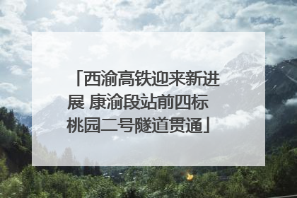 西渝高铁迎来新进展 康渝段站前四标桃园二号隧道贯通