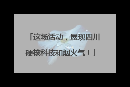 这场活动，展现四川硬核科技和烟火气！