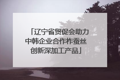 辽宁省贸促会助力中韩企业合作柞蚕丝创新深加工产品