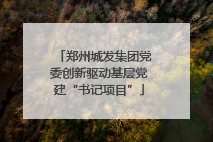 郑州城发集团党委创新驱动基层党建“书记项目”
