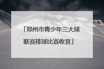 郑州市青少年三大球联赛排球比赛收官