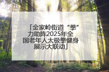 金家岭街道“拳”力助阵2025年全国老年人太极拳健身展示大联动