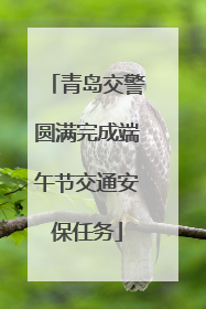 青岛交警圆满完成端午节交通安保任务