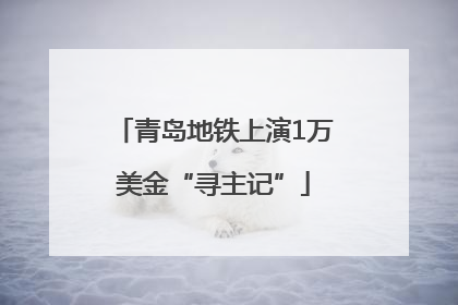 青岛地铁上演1万美金“寻主记”