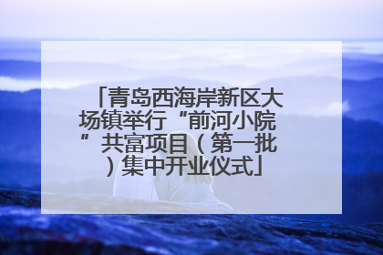 青岛西海岸新区大场镇举行“前河小院”共富项目（第一批）集中开业仪式