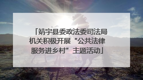 靖宇县委政法委司法局机关积极开展“公共法律服务进乡村”主题活动